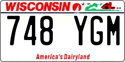 WI license plate 748YGM