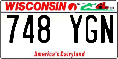 WI license plate 748YGN