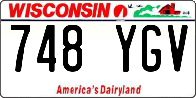 WI license plate 748YGV
