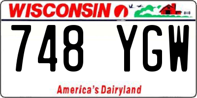 WI license plate 748YGW