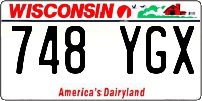 WI license plate 748YGX