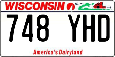 WI license plate 748YHD