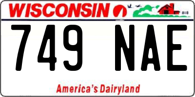 WI license plate 749NAE