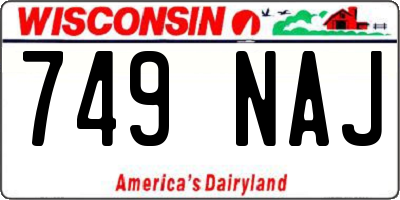 WI license plate 749NAJ