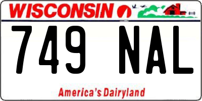 WI license plate 749NAL