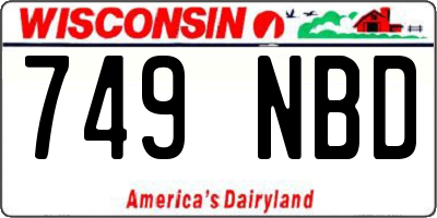 WI license plate 749NBD