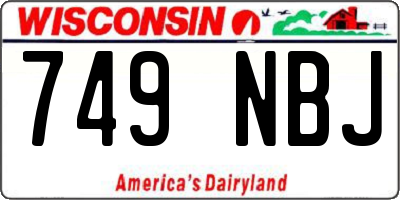 WI license plate 749NBJ