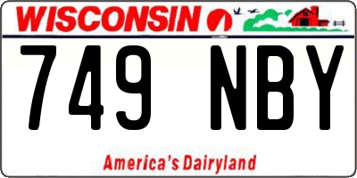 WI license plate 749NBY