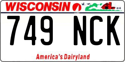 WI license plate 749NCK