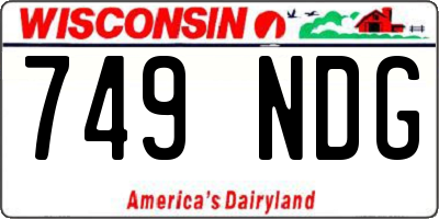 WI license plate 749NDG