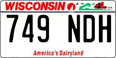 WI license plate 749NDH
