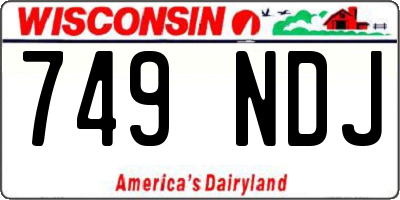 WI license plate 749NDJ