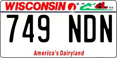 WI license plate 749NDN