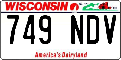 WI license plate 749NDV