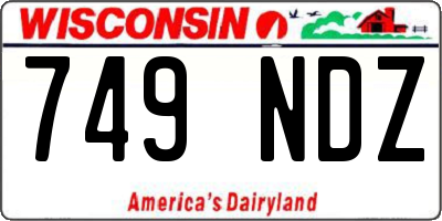 WI license plate 749NDZ