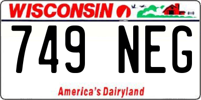 WI license plate 749NEG