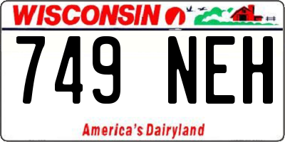 WI license plate 749NEH
