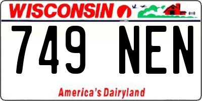 WI license plate 749NEN