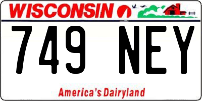 WI license plate 749NEY