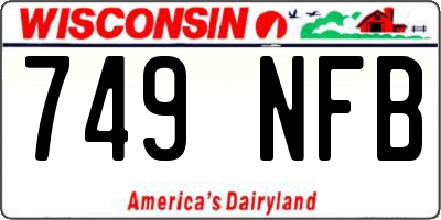 WI license plate 749NFB