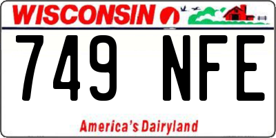 WI license plate 749NFE