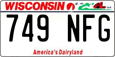 WI license plate 749NFG