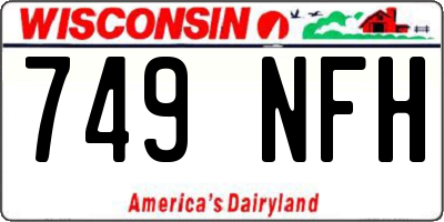 WI license plate 749NFH