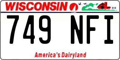 WI license plate 749NFI