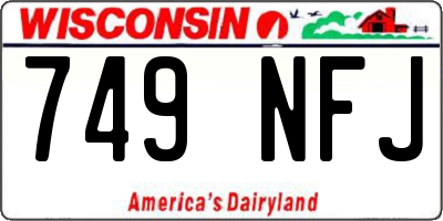 WI license plate 749NFJ