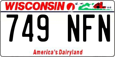 WI license plate 749NFN