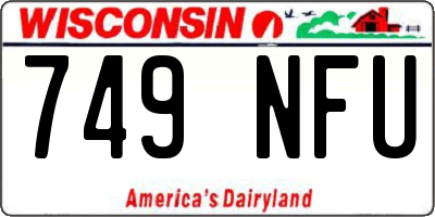 WI license plate 749NFU
