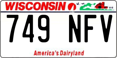 WI license plate 749NFV