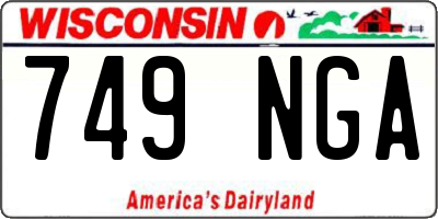 WI license plate 749NGA
