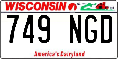 WI license plate 749NGD