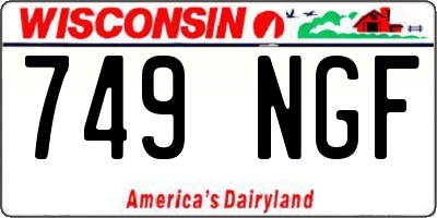 WI license plate 749NGF