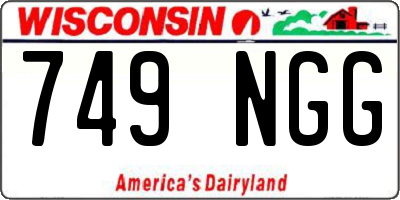 WI license plate 749NGG