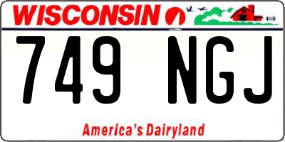 WI license plate 749NGJ