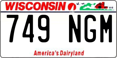 WI license plate 749NGM