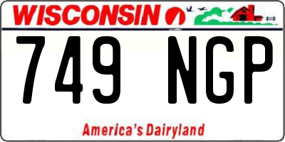 WI license plate 749NGP