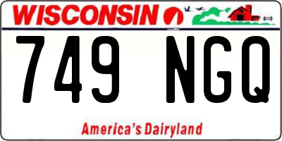 WI license plate 749NGQ