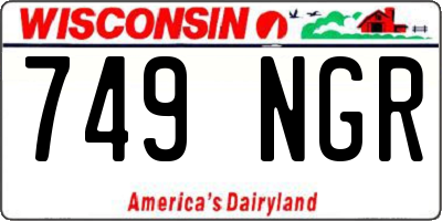 WI license plate 749NGR