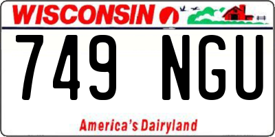 WI license plate 749NGU