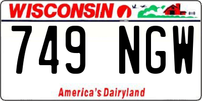 WI license plate 749NGW