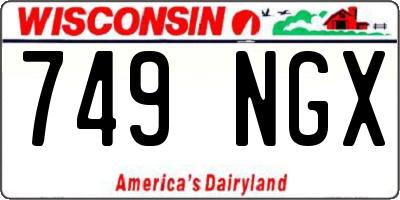 WI license plate 749NGX