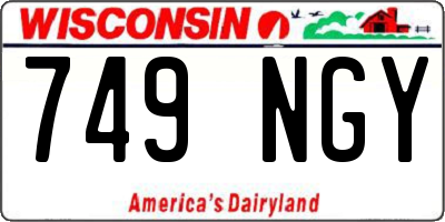 WI license plate 749NGY