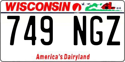 WI license plate 749NGZ