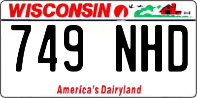 WI license plate 749NHD