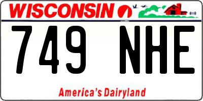 WI license plate 749NHE
