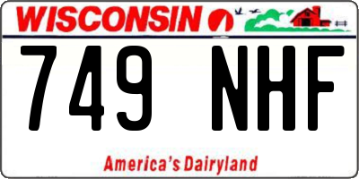 WI license plate 749NHF
