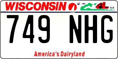 WI license plate 749NHG